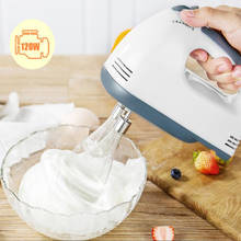 Mini batedeira elétrica manual com 7 velocidades, batedor de ovos, creme, alimentos, bolo, massa, misturador de alimentos, 110v/220v 2024 - compre barato