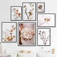 Dry Grass Cotton Dried Flowers Plant Leaf Wall Art Canvas Painting Nordic Posters And Prints Wall Pictures For Living Room Decor 2024 - buy cheap