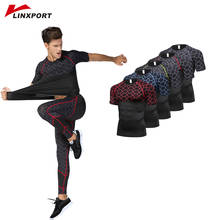 Men T Shirts Tights Fitness Running T shirt Male Short Sleeve Gym Sport Tops Tee Clothing Sportswear Muscle Jackets Base Layer 2024 - buy cheap