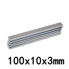 1/2/5PCS 100x10x3 mm NdFeB Super Strong Neodymium Magnet Block Permanent Magnet Powerful Magnets N35 Magnetic 100*10*3mm 2024 - buy cheap