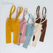 Ins Baby High Waist Pants Spring And Autumn 2022 Newborn Boy Clothes 0-24m Cotton Girls Trousers Pure Color Leggings Clothing 2024 - buy cheap