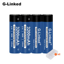 G-linked-batería recargable para linterna, Original, 18650, 3200mAh, 18650, 3,7 V, con caja de almacenamiento, regalo 2024 - compra barato