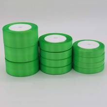 25Yards/Roll 3/ 6/10/15/20/25/40/50mm Grass Green Single Face Satin Ribbon DIY Gift Wrapping Christmas WeddingParty Ribbons 2024 - buy cheap