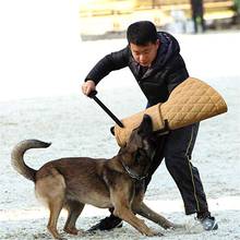 Mangas gruesas para mordedura de perro, protección para el brazo para perros grandes, fibra de yute, suministros de entrenamiento para morder, aptos para Pastor Alemán 2024 - compra barato