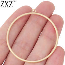 Zxz pingente dourado fosco 10 peças, grande círculo aberto redondo para brincos, fazer joias, descobertas 48x48mm 2024 - compre barato