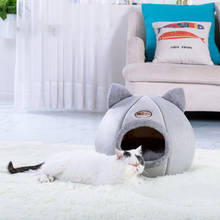 Cesta cómoda para dormir profundamente en invierno, caseta para gatos, productos para mascotas, tienda de campaña, cueva acogedora, Cama para Gato 2024 - compra barato