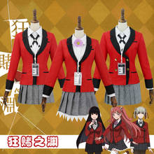 Disfraz de Anime Kakegurui para Halloween, Jabami Yumeko, Igarashi, sakaka, uniforme escolar y peluca + gorro de peluca 2024 - compra barato