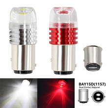 1Pcs 1157 BAY15D Led Strobe Flash Light S25 1157 Brake Blink Lamp Red White Auto Tail Stop Lights 2024 - buy cheap