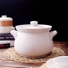 Large Size Ceramic Casserole Korean White Round 4-10L Cooking Stock Soup Pot Household Kitchen Supplies Cookware Saucepan 2024 - buy cheap