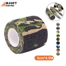 Cinta de camuflaje autoadhesiva, 5CM x 4,5 M, vendaje protector impermeable, envoltura duradera para lente de cámara, linterna, telescopio 2024 - compra barato