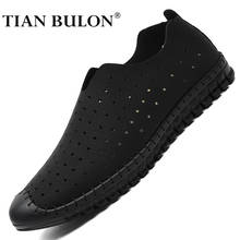 Sapatos masculinos italianos de couro genuíno, mocassim casual de marca de luxo para o verão, respirável e de enfiar, sapatos de barco plus size 48 2024 - compre barato