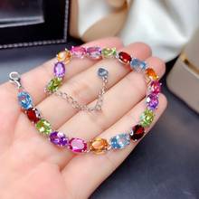 Bright Crystal Colorful Bracelets For Women Jewelry Princess Charm Birthday Gift Top Quality Silver Plated Bracelet Girl Bijou 2024 - buy cheap