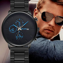 2020 Watch Men Fashion Business Watches Cusual Luxury Calendar Clock Man Stainless Steel Quartz Wrist Watch reloj hombre 2024 - buy cheap
