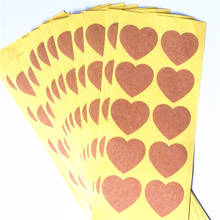 Etiqueta de sello de Papel Kraft con diseño de corazón romántico Vintage, pegatinas autoadhesivas para Etiqueta de Embalaje hechas a mano, 100 unidades/lote 2024 - compra barato