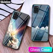 Skinlee Tempered Glass Case For OPPO A72 Cover Space Starry Sky Print Shockproof Cover For OPPO A52 Phone Case 2024 - buy cheap