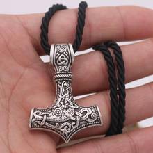 Large Norse Viking Thor's Hammer Mjolnir Pendant Necklace choker Viking Amulet Scandinavian pendant necklace Men Jewelry 2024 - buy cheap