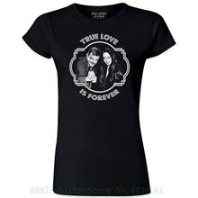 Women'S Tee Pins & Bones True Love Is Forever Women'S Morticia Gomez Addams Family T Shirt Printed Funny T Shirts Women 2024 - buy cheap