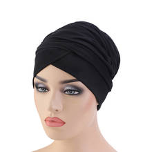 Pañuelo de algodón musulmán para mujer, Hijab, para la cabeza turbante, gorro, accesorios para el cabello, cubierta para el cabello Extra larga 2024 - compra barato