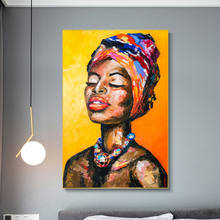 Modular Picture Print Painting Wall Art Posters Abstract Knife Portrait Sexy African Women Canvas Home Decor Modern Living Room 2024 - buy cheap