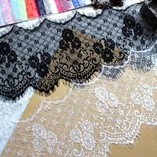 Eyelash bud silk yarn flower lace fabric DIY wedding dress lace trim veil home decoration accessories 2024 - buy cheap