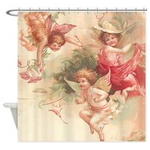 Cortina de ducha de tela decorativa de Ángel Cupido 2024 - compra barato