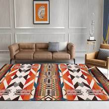 Indian Ethnic Style Carpet Orange Stitching Geometric Pattern Bedroom Bedside Area Rugs Living Room Computer Chair Floor Mats 2024 - buy cheap