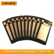 10 шт./лот для Samsung Galaxy J7 2016 J710 SM-J710F J710M J710H J710FN ЖК-дисплей с цифровым преобразователем сенсорного ввода в сборе 2024 - купить недорого