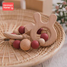 1Pc Baby Wooden Teether Nursing Bracelets Rattle Rings  Beech Wood Star Toy Baby Play Gym Montessori Children's Goods Nurse Gift 2024 - buy cheap