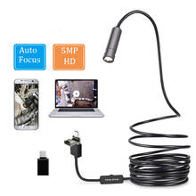 5.0 Megapixels USB Borescope IP67 Auto Focus Industrial Borescope HD Inspection Camera 2594x1944P Semi-Rigid Snake Endoscope 2024 - buy cheap