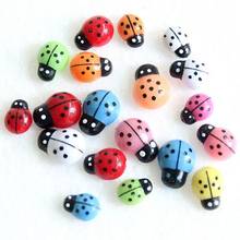 100pcs/bag Mini Plastic DIY Ladybug Stickers Scrapbooking Easter Decoration Home Wall Decor Birthday Party Decorations 2024 - buy cheap