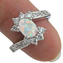 White Fire Opal CZ Fashion Jewelry Women Rings Size 6 7 8 9 19W 2024 - buy cheap