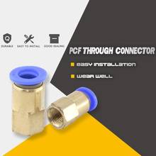Conector de inserción rápida de tubería recta PCF, componentes neumáticos, Conector de cobre de rosca interior, 1 ud. 2024 - compra barato