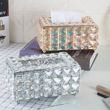 Rhinestone Tissue Box Holder Crystal Cube Napkin Dispenser Bedroom Office Hotel Cafe Coffee for Home Hotel Car Decoration 2024 - buy cheap