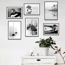 Pôster de paisagem nórdica, fotografia, pintura em tela, preto e branco, imagens artísticas para parede, sala de estar, estampas decorativas 2024 - compre barato