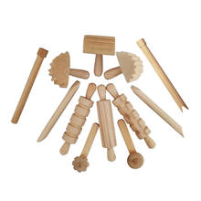 Herramientas de Arte de madera para niños, herramientas de arcilla, juguete de alfarería, accesorios para hornear DIY 2024 - compra barato