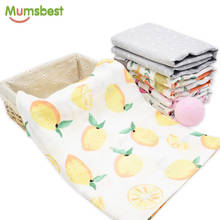 [Mumsbest]Muslin Baby Swaddling 100%Cotton Newborn Infant Blanket Newborn Baby Blanket Swaddle Blanket Baby Bath Towel 105*120CM 2024 - buy cheap