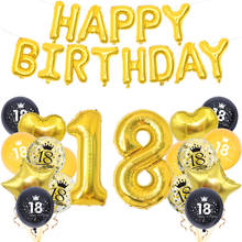 18/21/30/40 anos de idade festa de aniversário balões conjuntos 32 polegada número balões folha de hélio adulto feliz aniversário decoração da festa 2024 - compre barato