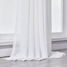 White Sequin Tulle Window Curtains for Living Room the Bedroom Modern Stripe Sheer Curtains For Kitchen Drapes Treatment blinds 2024 - buy cheap