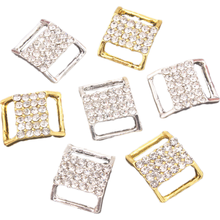 Metal Buckles With Rhinestone For Bikini Bra Decoration Diy Belt Rings Sewing Bag Accessories 15x12mm 10pcs 2024 - buy cheap