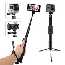 Extend Pole Selfie Stick Monopod Bluetooth Remote Control for GoPro Hero 10 9 8 7 6 Xiaomi Yi DJI Osmo Camera Accessories 2024 - buy cheap