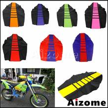 Funda de asiento suave de goma para Motocross Enduro, estriada, rayas horizontales, cojín de asiento con pinza para HONDA, YAMAHA, Suzuki 2024 - compra barato