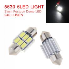 2 pçs 31mm 12v 5630 smd led interior do carro lâmpada globo au canbus festoon led carro auto cúpula mapa luz da placa de licença lâmpada tronco 2024 - compre barato