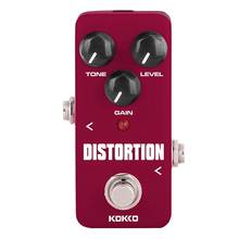 Kokko-mini pedal de distorção para guitarra e baixo, processador universal de efeito de distorção para guitarra e baixo 2024 - compre barato
