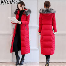 AYUNSUE Women's Winter Jacket 100% Fox Fur Collar Coat Female Clothes Duck Down Jackets Woman Thick Parkas Mujer Chaqueta 2022 2024 - buy cheap