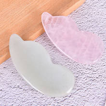 Raspador rosto massageador emagrecimento ferramentas de levantamento corpo desintoxicação terapia natural jade guasha placa pedra massagem rosa quartzo gua sha 2024 - compre barato