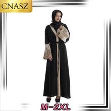 Muçulmano abaya nova mulher islâmico turquia cardigan robe dubai bordado strass saia longa médio oriente marroquino quimono 2024 - compre barato