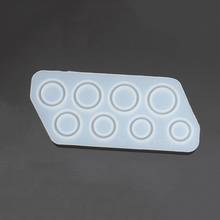 Doreen box molde de resina de silicone para fazer joias, anel de dedo redondo e branco geométrico diy, joias da moda, 14.5cm x 6.4cm, 1 peça 2024 - compre barato