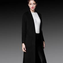 Handmade Female Overcoat wool Double Face Cashmere coat Winter Woolen New Jacket Long Ladies Outerwear Women Autumn Medium Coat 2024 - buy cheap