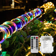 Solar Strip Light Christmas String Lights Waterproof Garland  LED Fairy Lights Outdoor Wedding Party Garden Decor Rope Tube Lamp 2024 - buy cheap
