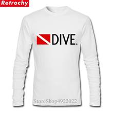 Модные футболки с логотипом для дайвинга, красный флаг, новый узор, футболка для подводного плавания, Молодежная брендовая одежда, мужские Забавные футболки Дайвер, мягкие хлопковые топы 2024 - купить недорого